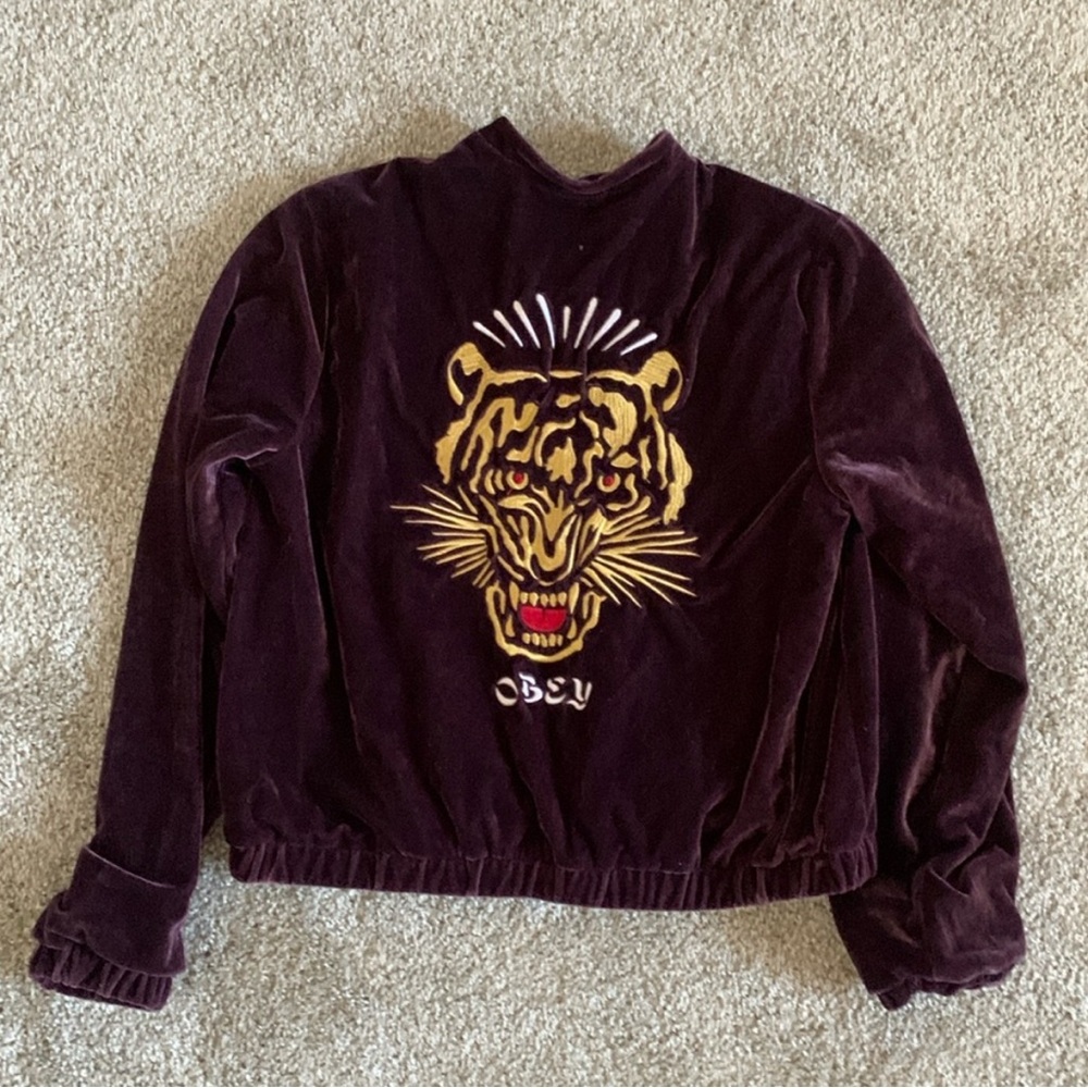 OBEY Sabre Velvet Bomber Jacket - Picture 8 of 12